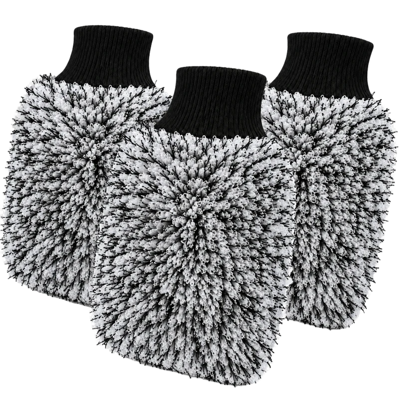 Kaiser Wash mitt Premium - Rękawica do mycia Auta Detailing Zestaw 3 szt