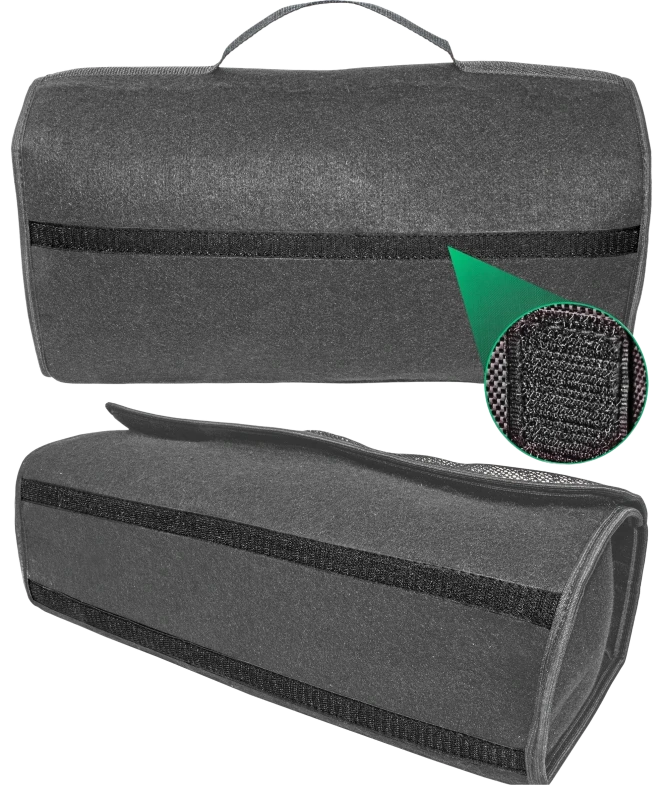 KAISER Torba organizer do bagażnika duża czarna 47x17x28 cm rzepy
