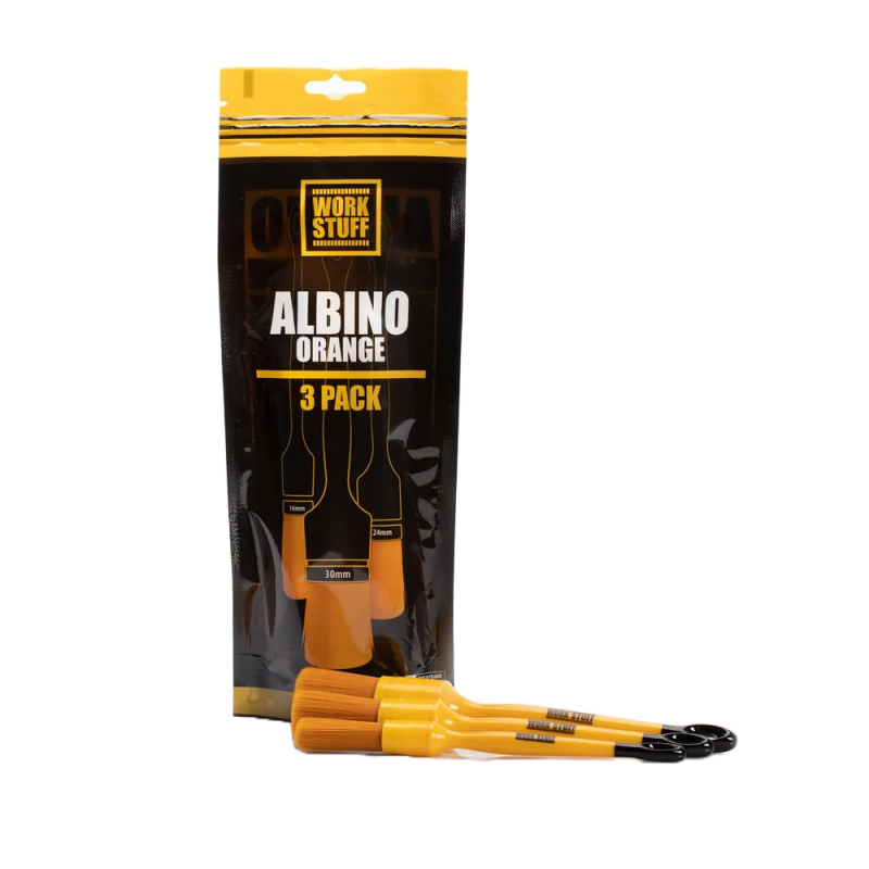 Work Stuff Detailing Brush Albino Orange 3 pack – zestaw pędzelków