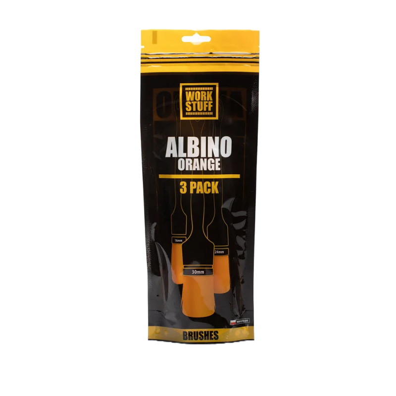 Work Stuff Detailing Brush Albino Orange 3 pack – zestaw pędzelków