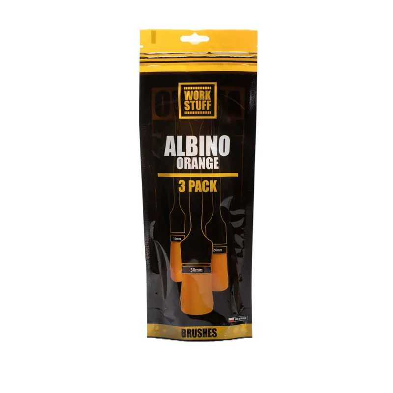 Work Stuff Detailing Brush Albino Orange 3 pack – zestaw pędzelków