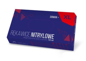 Rękawiczki Nitrylowe Doman + 100 sztuk rozmiar XL