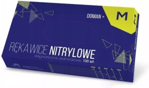 Rękawiczki Nitrylowe Doman + 100 sztuk rozmiar M