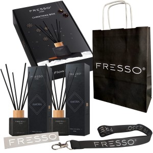 ZESTAW FRESSO GIFT BOX HOME CHRISTMAS DYFUZOR ZAPACHOWY Z PATYCZKAMI AMORA