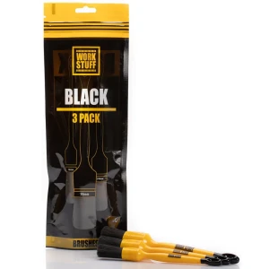 Work Stuff Detailing Black 3-pak – zestaw pędzelków detailingowych do najcięższych zabrudzeń