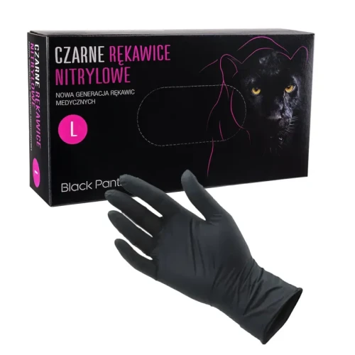Doman Black Panther rękawice nitrylowe CZARNE rozmiar L