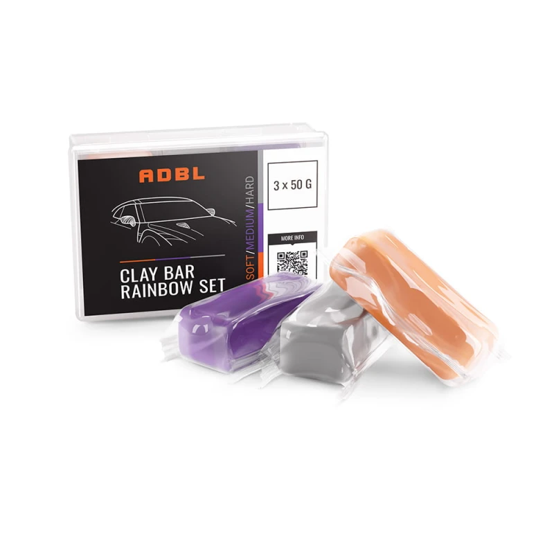 ADBL Clay Bar Rainbow Set 50g 3 szt. - zestaw gl