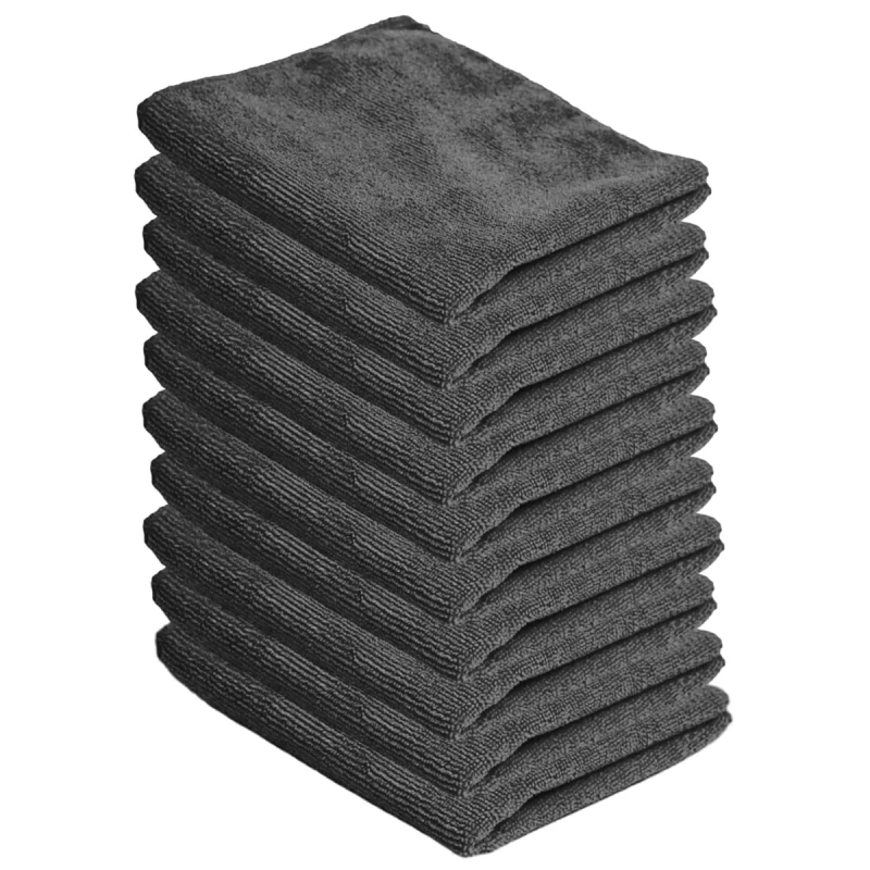 Zestaw 10szt Mikrofibra Professional 40x40 Czarna 320g