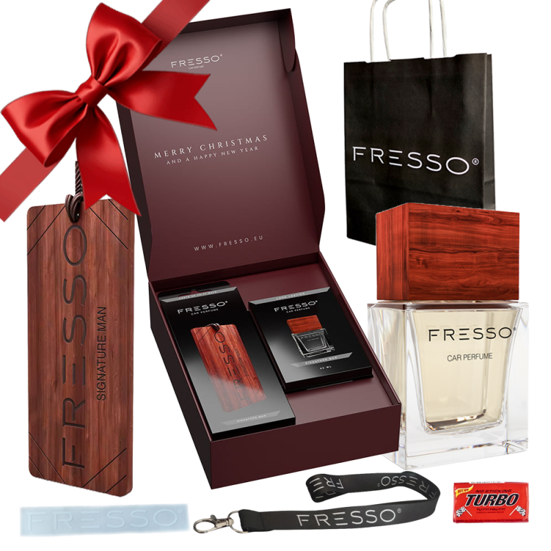 Fresso Christmas Gift Box Signature Man - Świąteczny zestaw prezentowy perfum zawieszka NA PREZENT