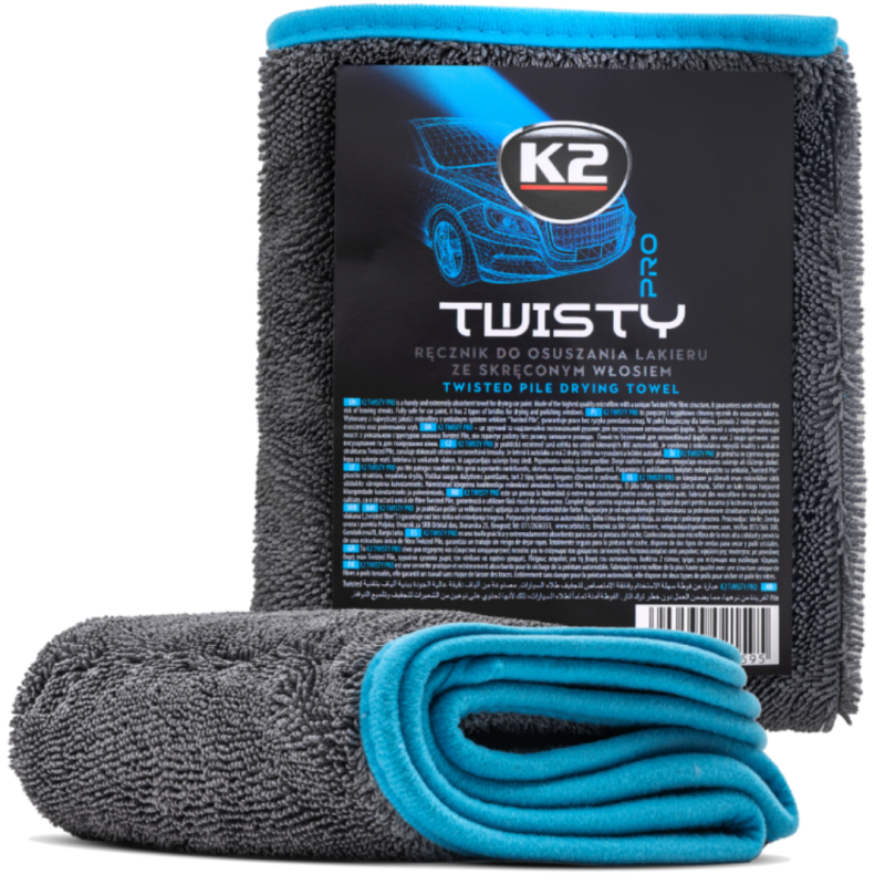 K2 Twisty Pro 60x40 600gsm - ręcznik do osuszania lakieru