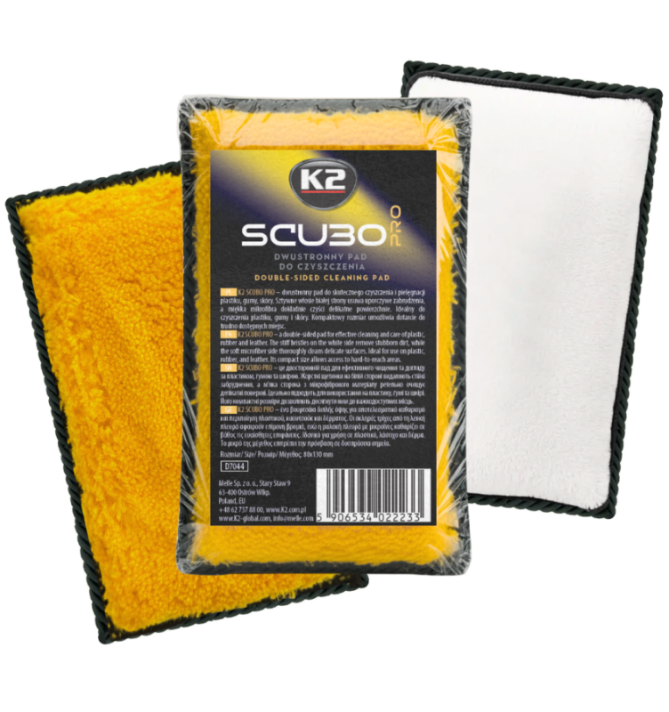 K2 Scubo Pro - Scrub Pad do czyszczenia i pielęgnacji plastików, gumy, skóry