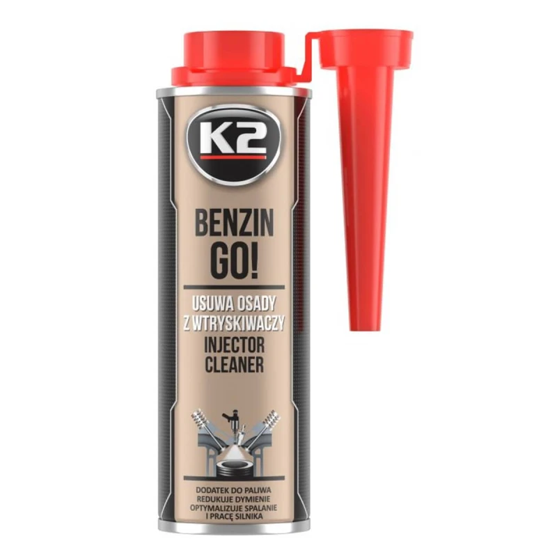 K2 Benzin Go! 250ml - dodatek do paliwa, czyści wtryskiwaczy