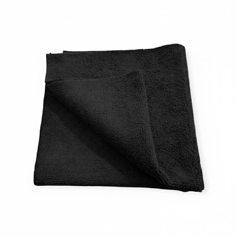 Kaiser Falcon Black czarna mikrofibra 40x40 360gsm 70/30