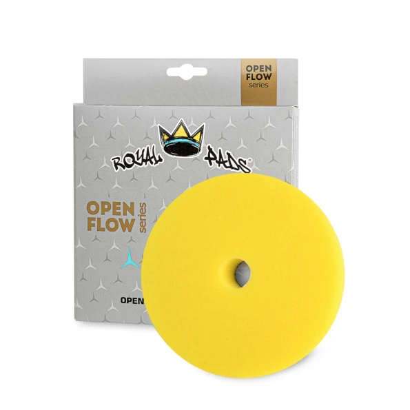 Royal Pads Open Flow Medium Yellow 80mm - pad polerski średnio tnący
