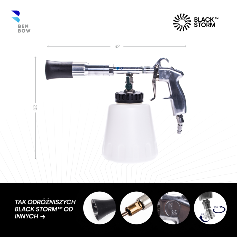 BenBow 104 Black Storm pistolet czyszczący do wnętrza auta