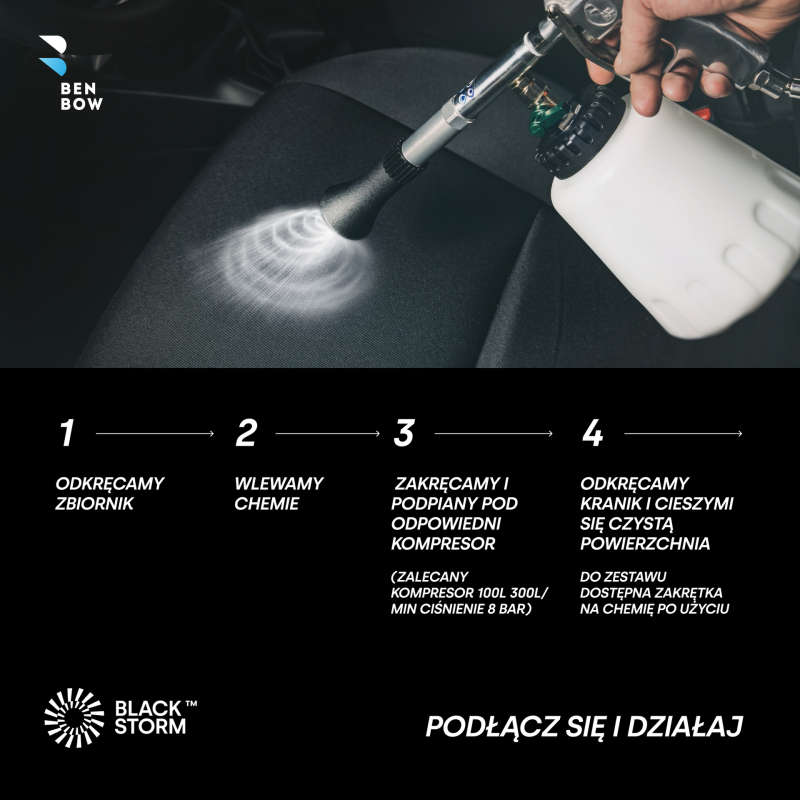 BenBow 104 Black Storm pistolet czyszczący do wnętrza auta
