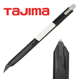 Nóż Tajima 9 mm czarno-biały z łamanym ostrzem – PPF/modelarstwo