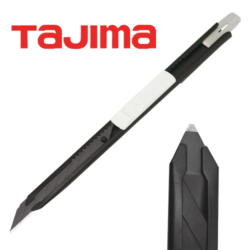 Nóż Tajima 9 mm czarno-biały z łamanym ostrzem – PPF/modelarstwo