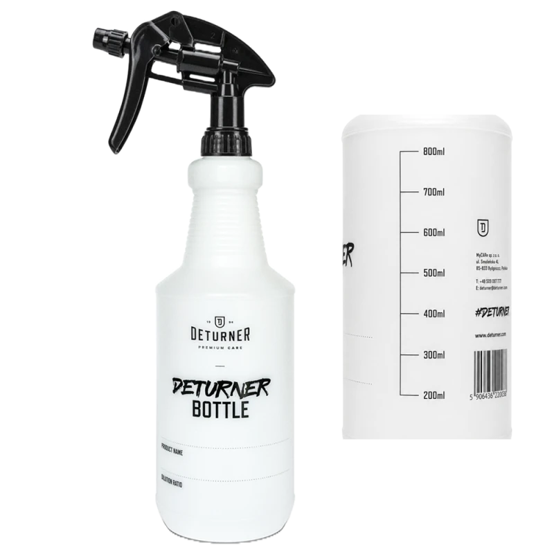 Deturner Bottle 1L – Pusta Butelka HDPE  z Trigerrem i Podziałką