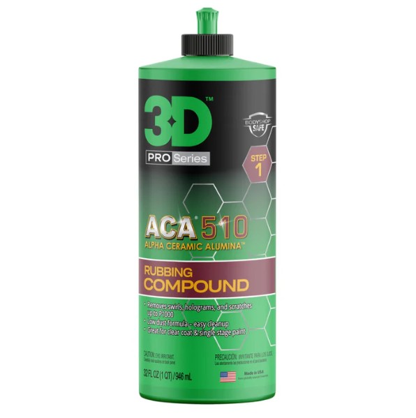 3D Car Care ACA 510 Rubbing Compound 946ml – mocna pasta polerska korygująca