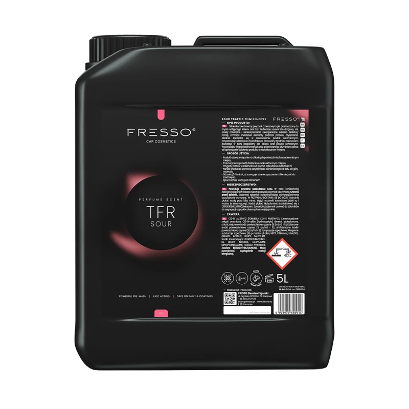 Fresso TFR Sour 5L – Kwaśny TFR do Pre-washu | Usuwa Water Spoty