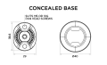 Quad Lock 360 Base Concealed Small - Mała podstawa