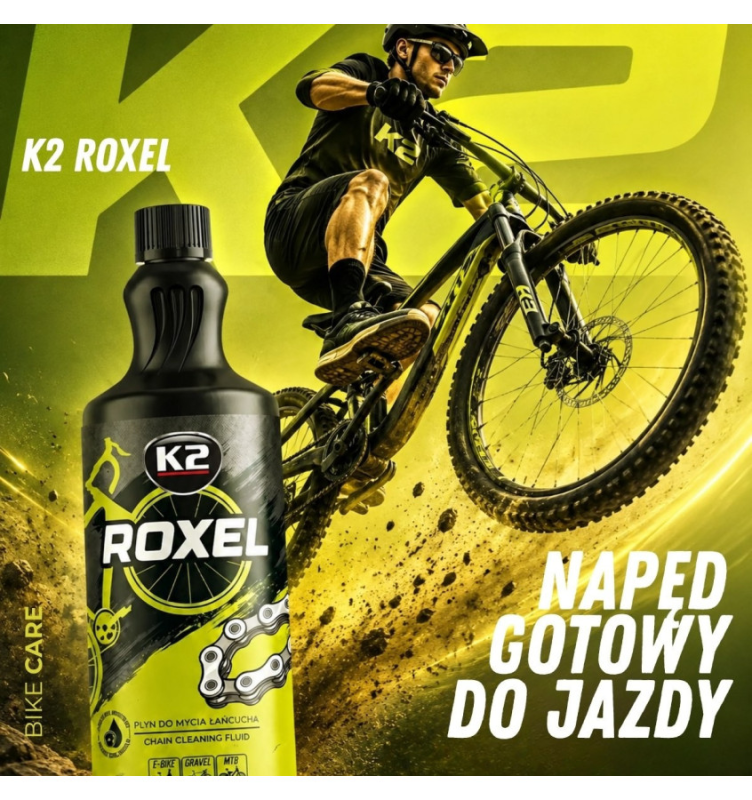 K2 Roxel 1L – płyn do czyszczenia łańcucha rowerowego, skuteczne odtłuszczanie