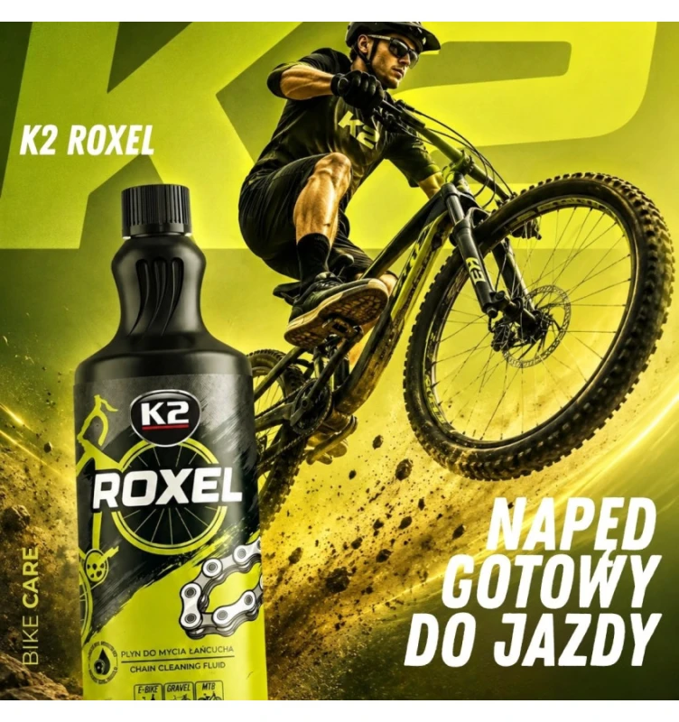 K2 Roxel 1L – płyn do czyszczenia łańcucha rowerowego, skuteczne odtłuszczanie
