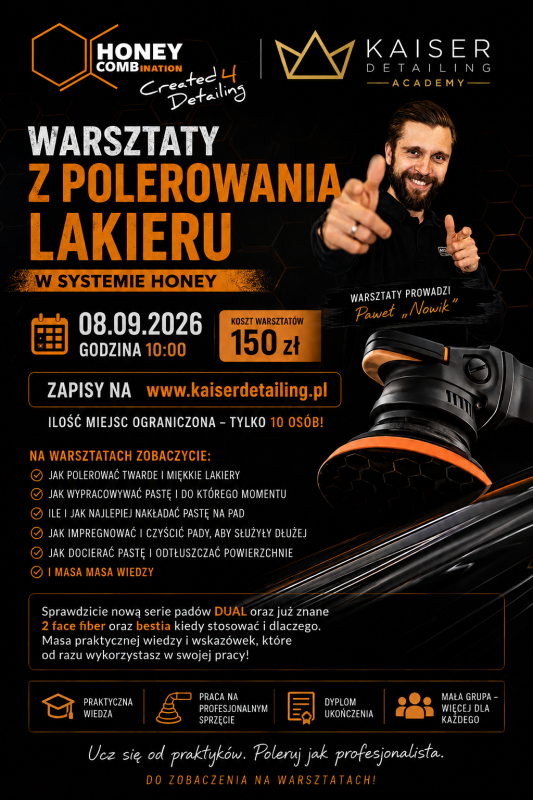 Warsztaty z Korekty lakieru w systemie Honey 08.09.2026