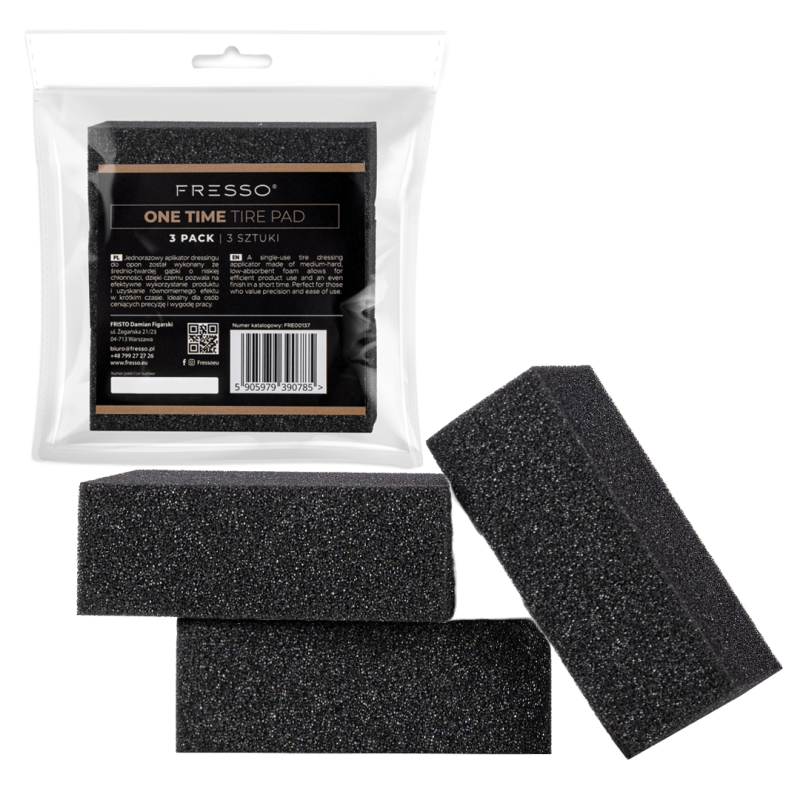Fresso One Time Pad 3 szt. - jednorazowe aplikatory do dressingu opon