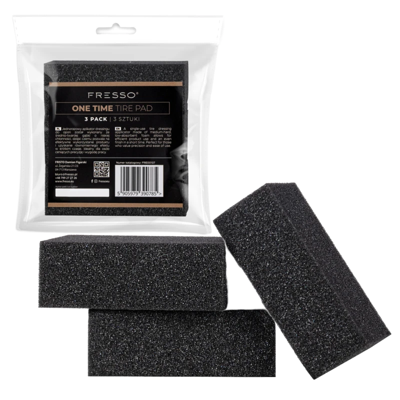 Fresso One Time Pad 3 szt. - jednorazowe aplikatory do dressingu opon
