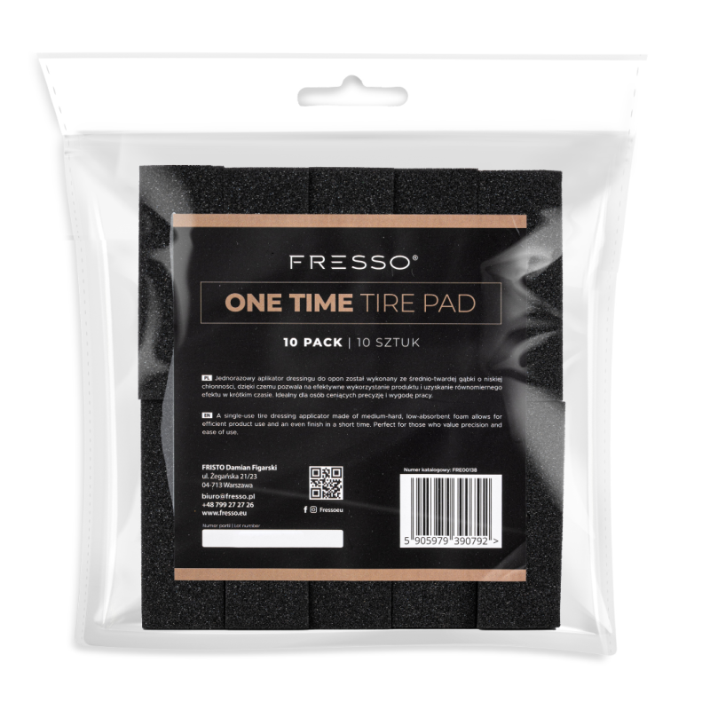 Fresso One Time Pad 10 szt. - jednorazowe aplikatory do dressingu opon